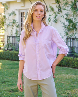 Eileen Light Poplin Button Down | Lilac