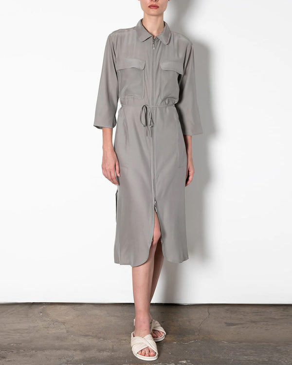 Trina Silk Duster Dress with Double Zip | Flint