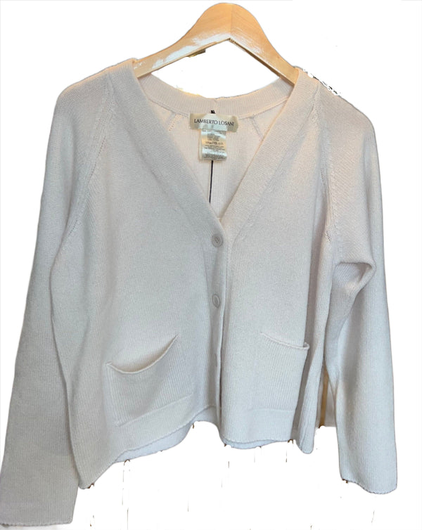 Button Cardigan With Pockets | Salt Ice White