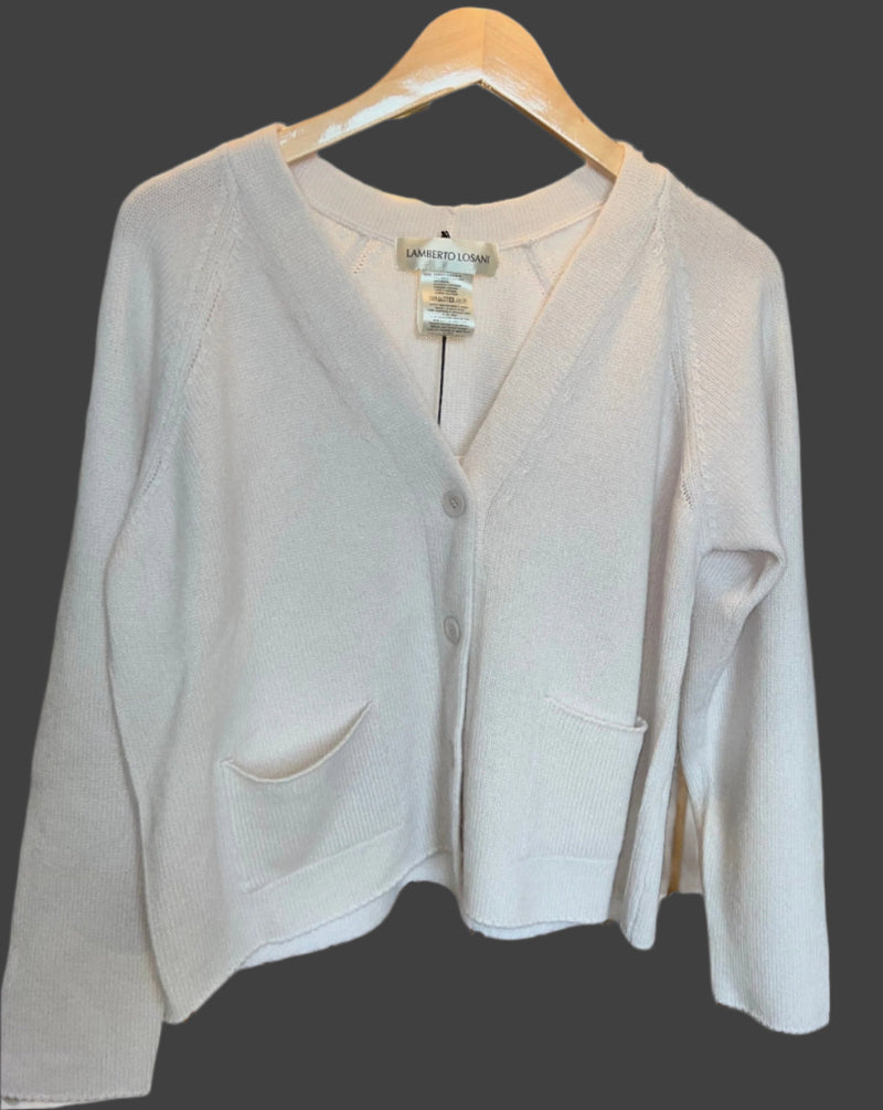 Button Cardigan With Pockets | Salt Ice White