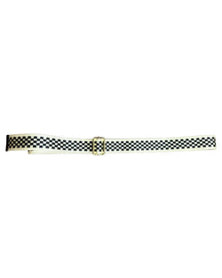 Clare V. Adjustable Belt Black & White Checker shop at well heeled vermont boutique