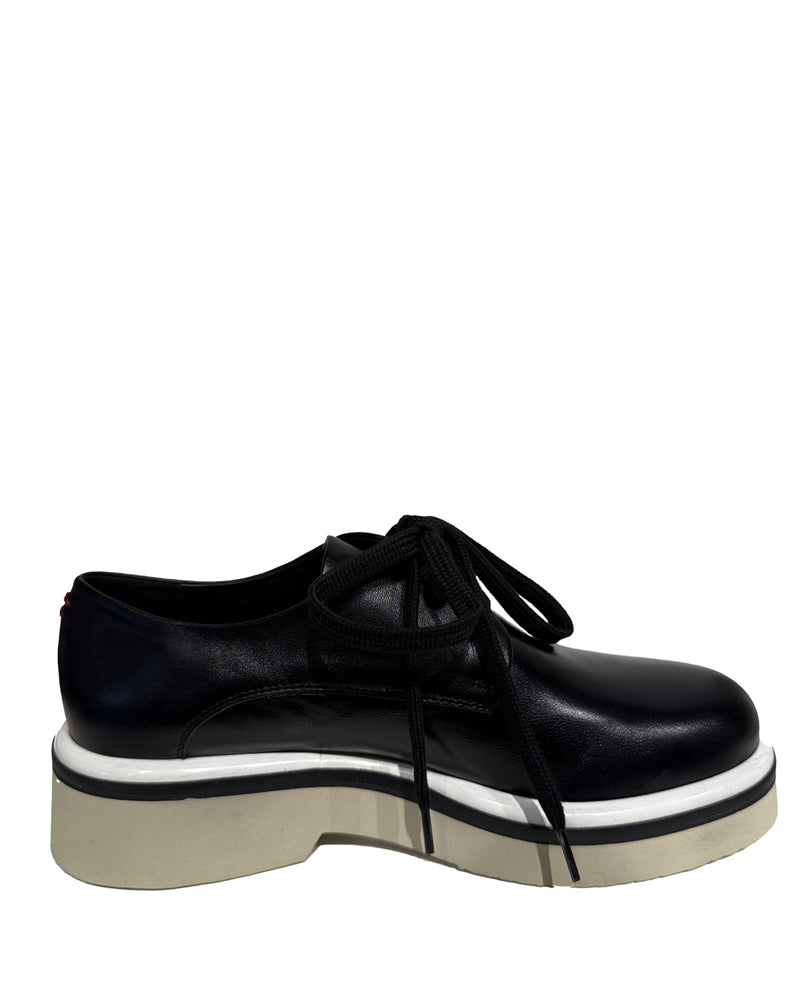 Magda Lace Up Lug Sole | Nero