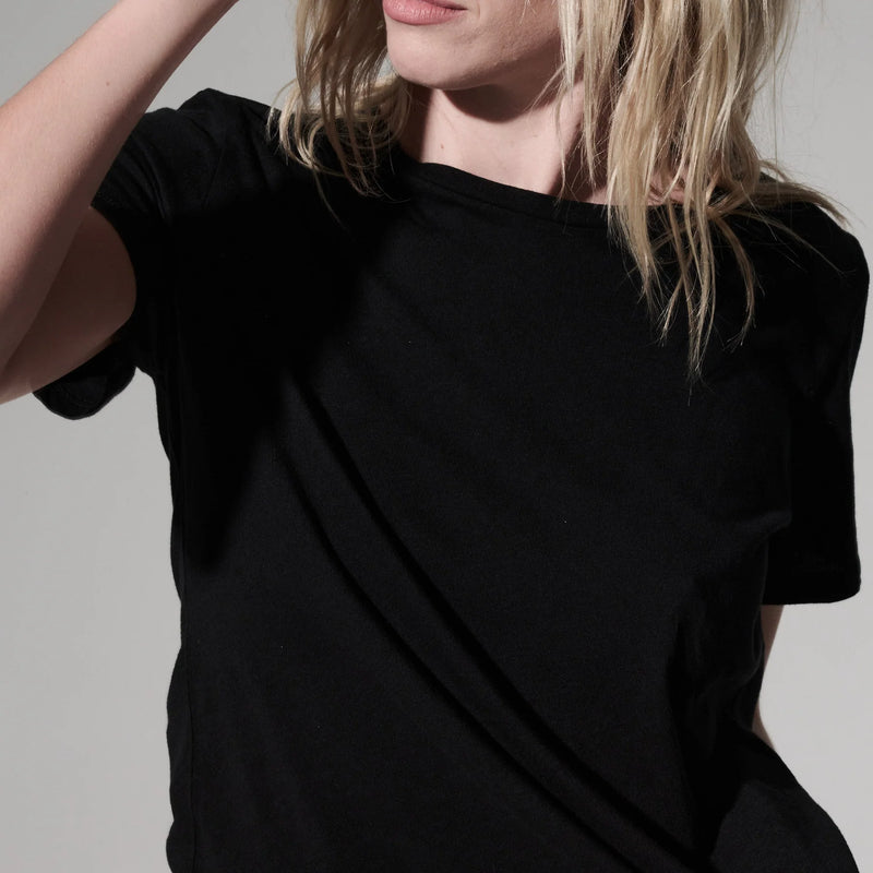 Short Sleeve Cashmere Crewneck | Noir