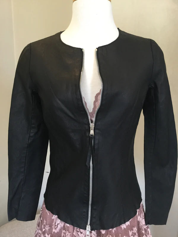 Skin Leather Jacket | Black