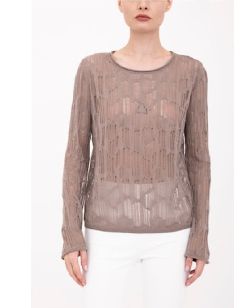 Beni Crewneck Top | Mauve