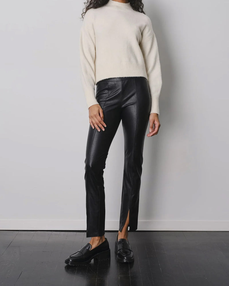 Max Vegan Leather Pant | Black