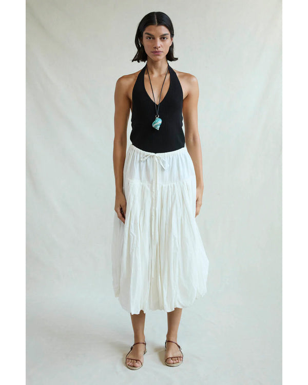 Million Pleats Bubble Skirt - Natural