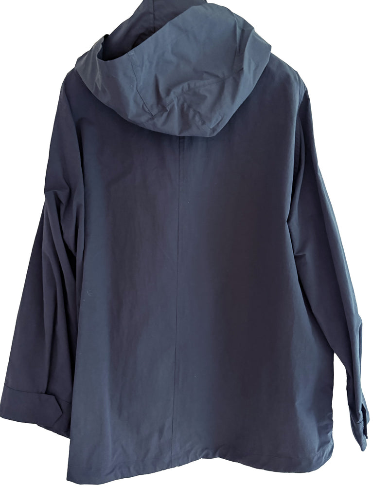 Mirna Crinkle Hoodie | Navy