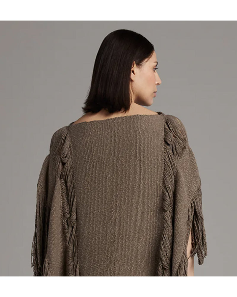 Lace Fringe Crop Top | Mink