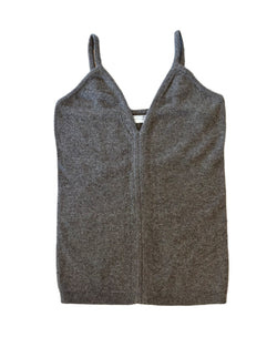 Cashmere Wool V Neck Tank | Moccha