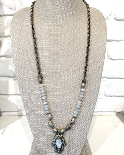 Moonstone and Hand Pendant
