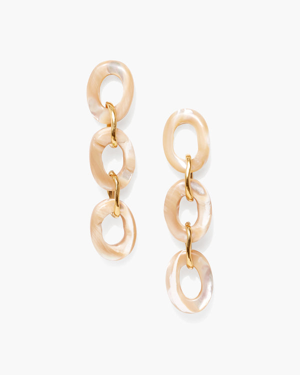 Mother of Pearl Oval Earrings