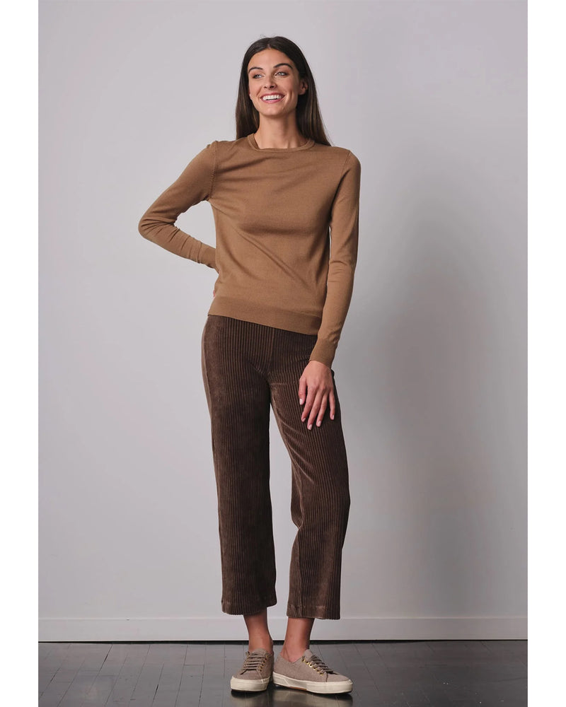 Alex Wide Leg Crop Corduroy Pant | Moss