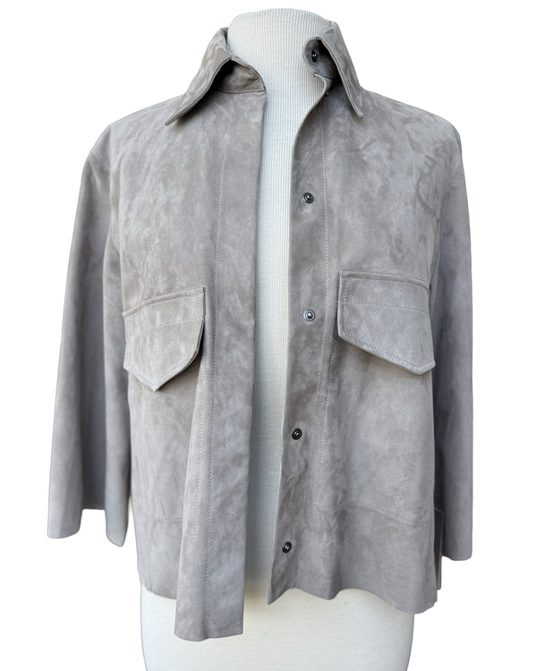 Veda Suede Jacket - Taupe