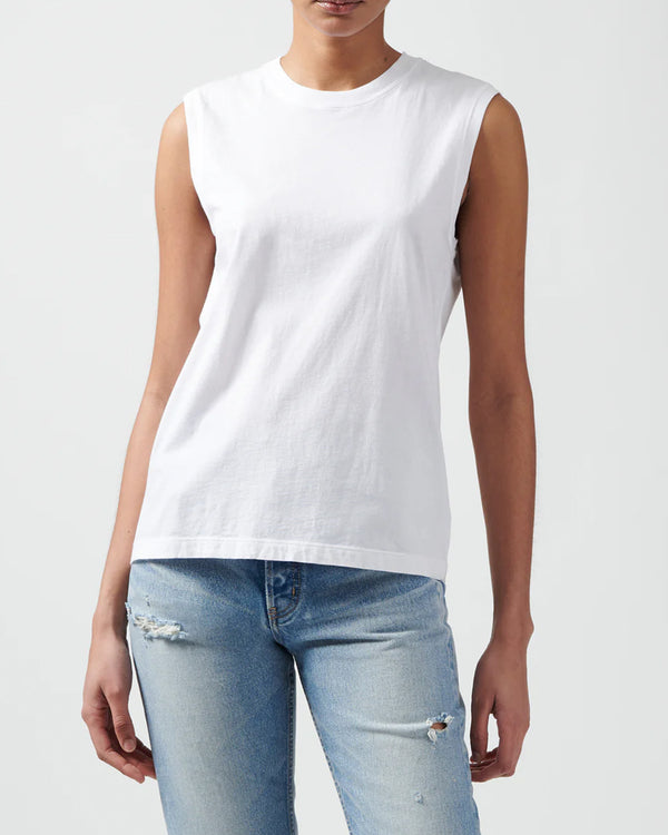Classic Jersey Muscle Tee | White