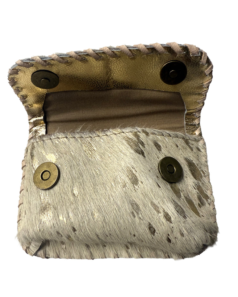 Studio Caleidoscope Neo Card/Coin Pouch in Gold at well heeled stowe vermont