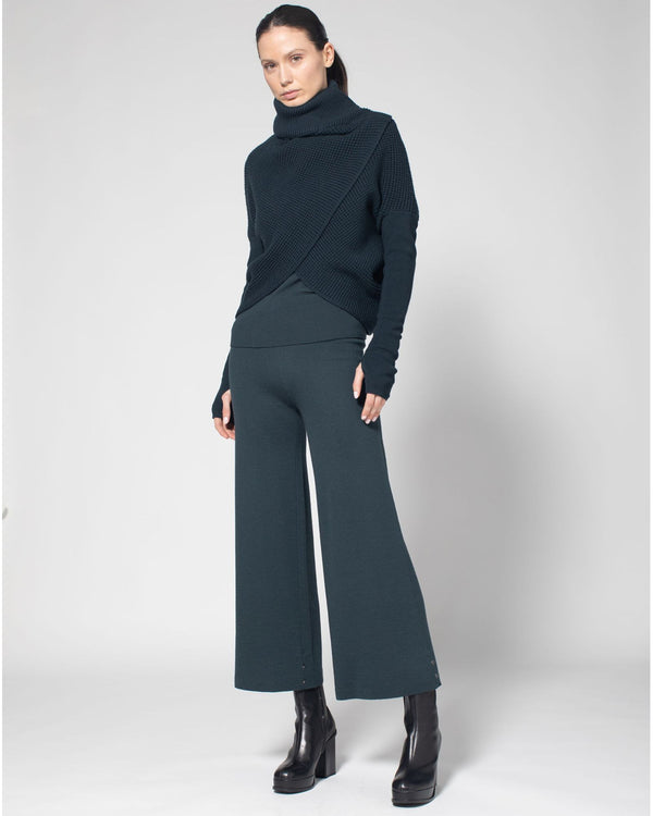 Full Needle Snap Hem Convertible Pant | Black