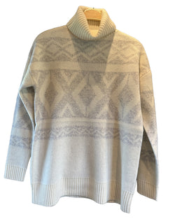 Saffon Jacquard Turtleneck | Nimbus
