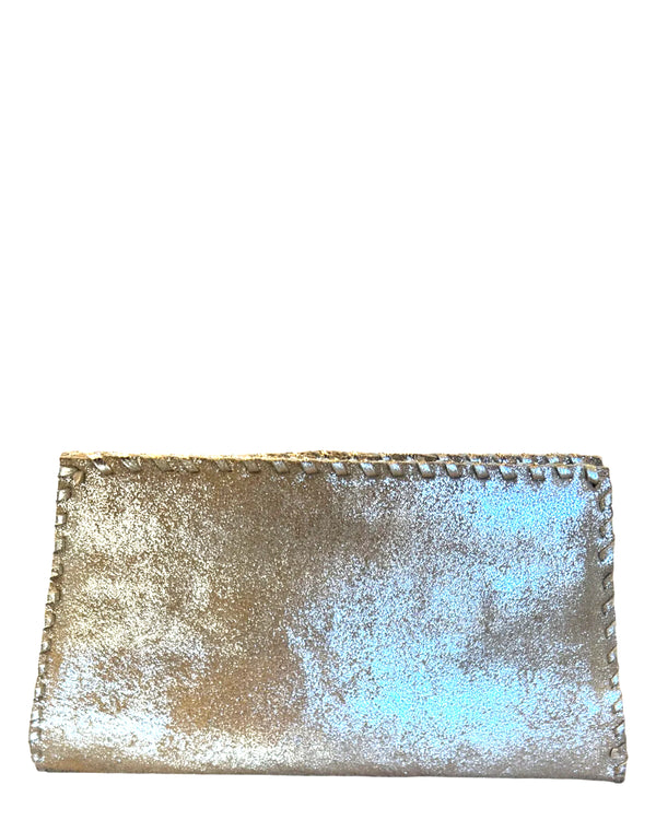 Nina Eyeglass Case | Distressed SIlver