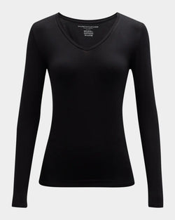 Soft Touch LS V Neck | Noir