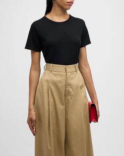 Short Sleeve Cashmere Crewneck | Noir