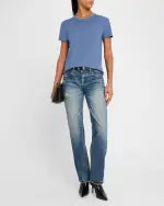 Short Sleeve Cashmere Crewneck | Baltic