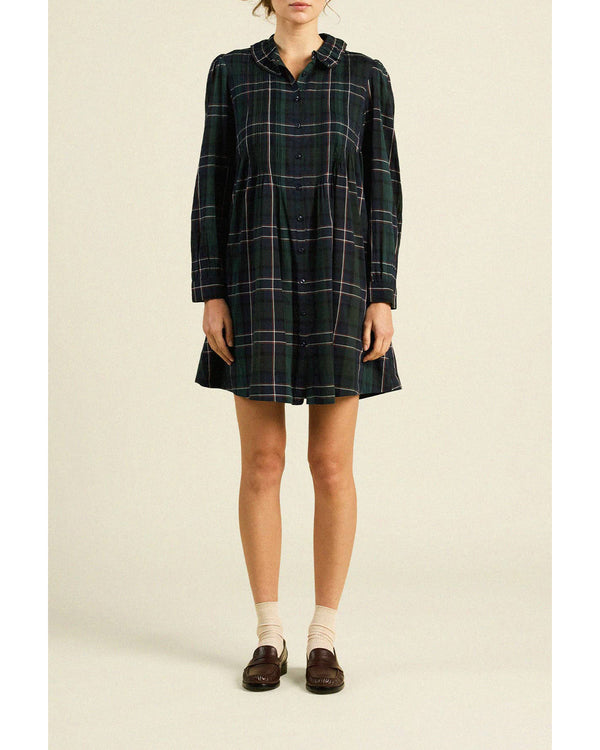 Olive Dress | Windsor Plaid