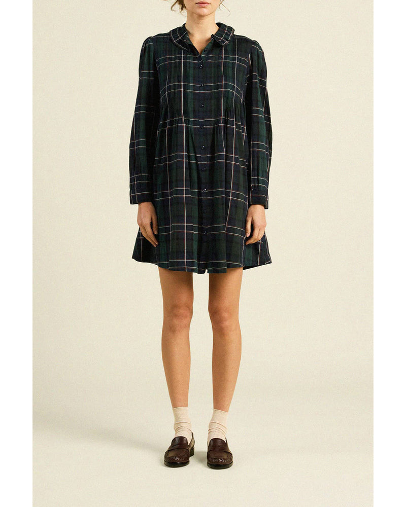 Olive Dress | Windsor Plaid