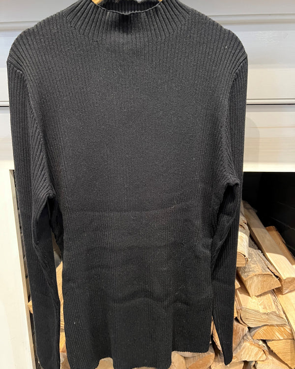 Maverick Mock Neck Rib | Black