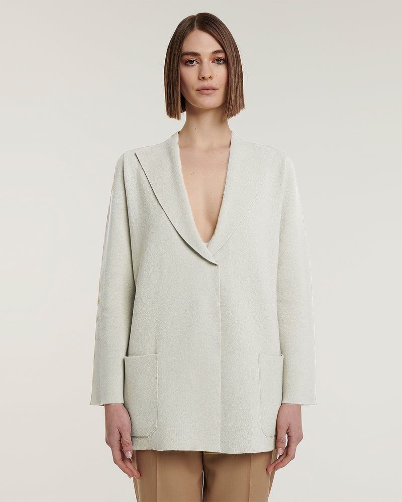 Cashmere Blazer Oyster White - Main Image