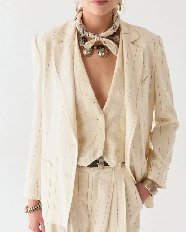 Paddy Jacket | Ecru Stripe