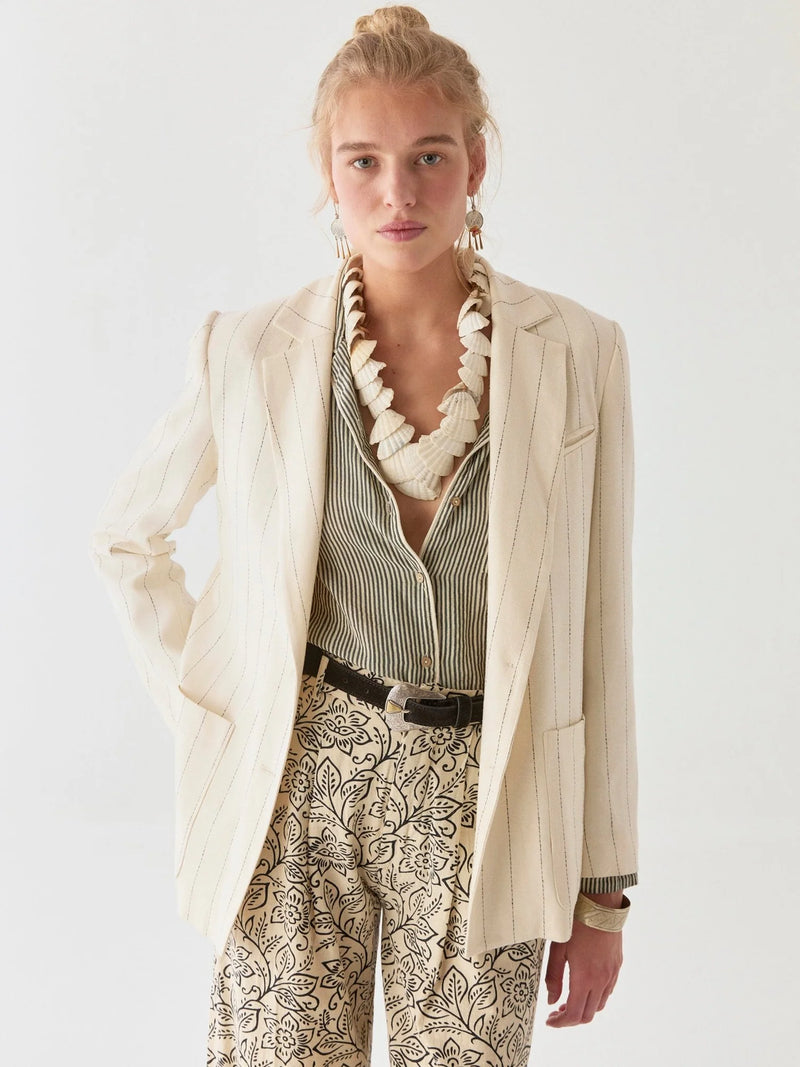 Paddy Jacket | Ecru Stripe
