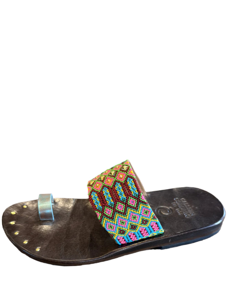Papi Woven Sandal | Aqua Rust