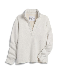 Patrick Popover Henley Sweatshirt Heather Grey Well Heeled