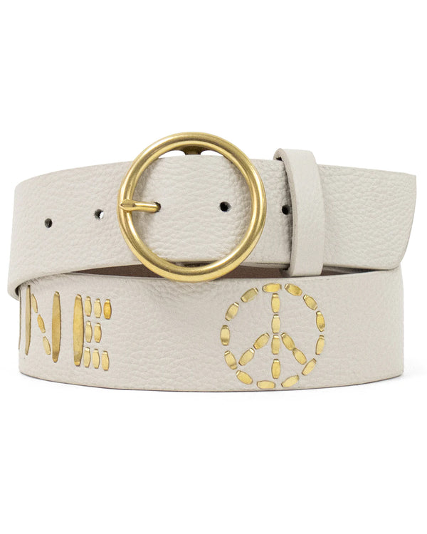 Imagine Peace 1.75" Belt in Hueso Nappa