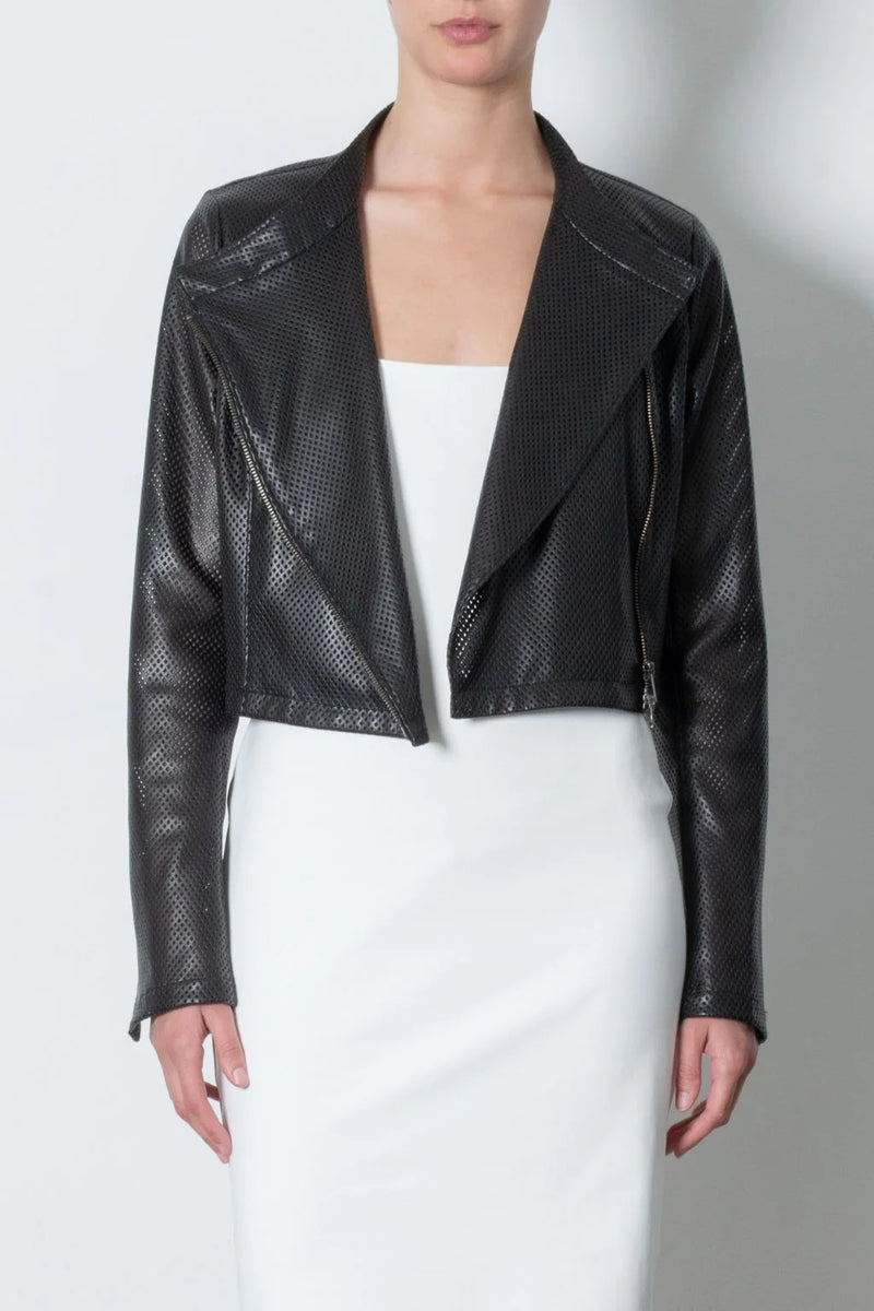 Trent Perforated Jacket | Black