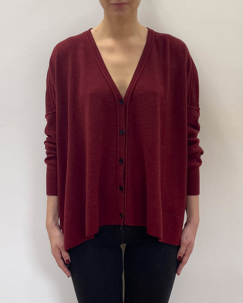 Dropped Shoulder Long Sleeve Cardigan | Pompei