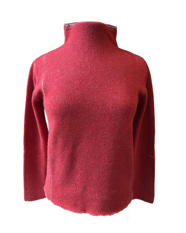 Mock Neck Sweater | Red Bison