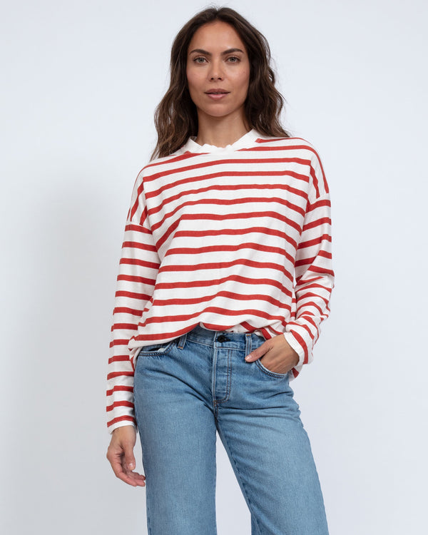 Striped Long Sleeve | Thin Red