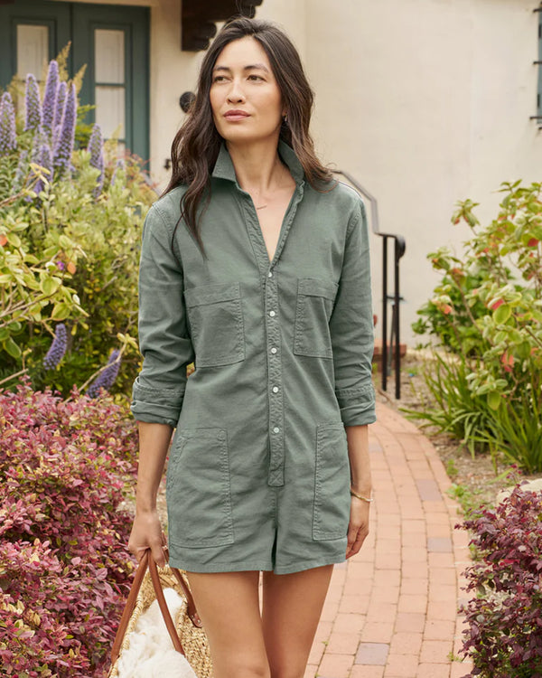 Ireland Linen Playsuit | Rosemary