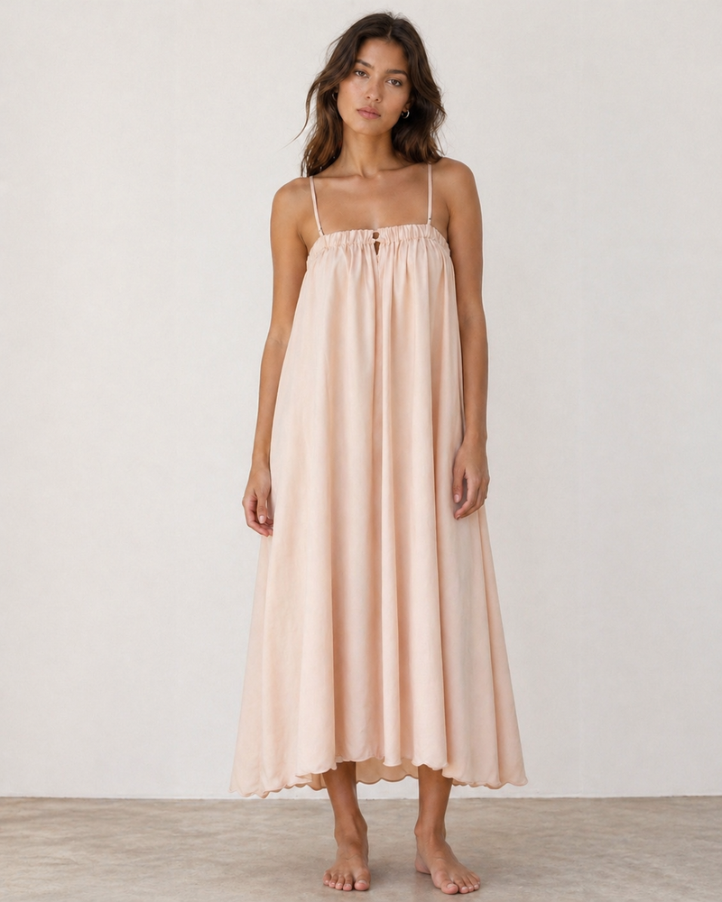 Scallop Dress | Peanut – Well Heeled