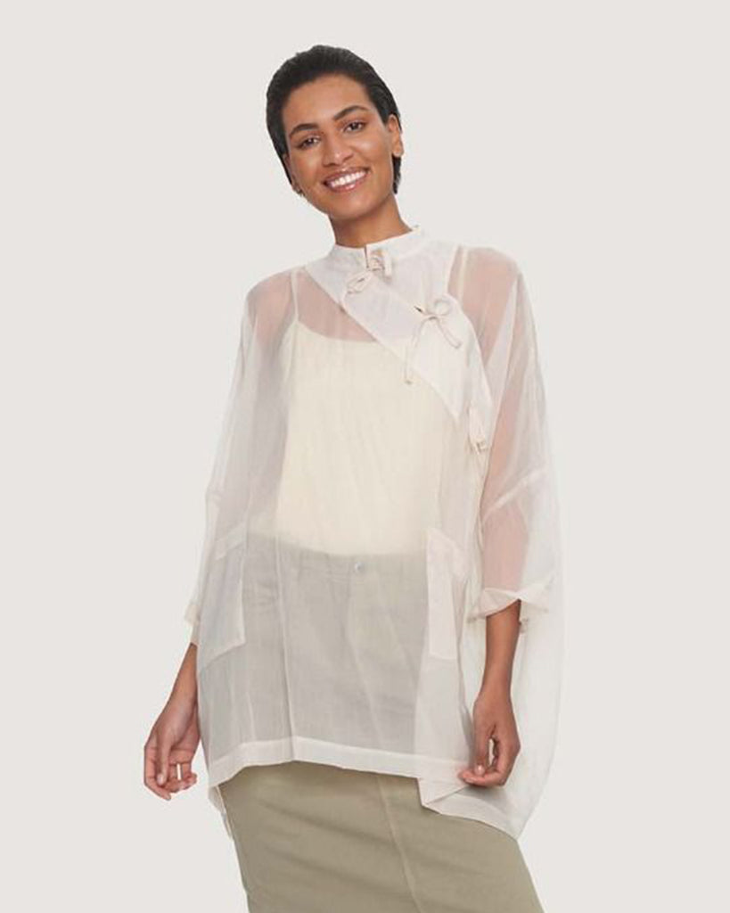 TENCEL SHEER TOP IVORY