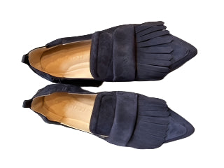 Grace Kiltie Flat | Navy