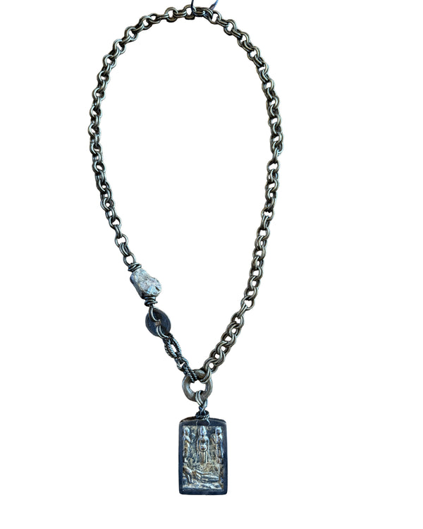Bronze Chain w/Antique Pendant Necklace