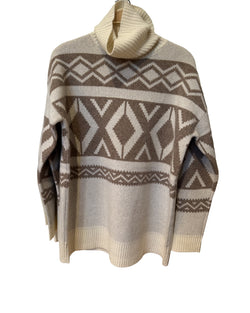 Saffon Jacquard Turtleneck | Soil