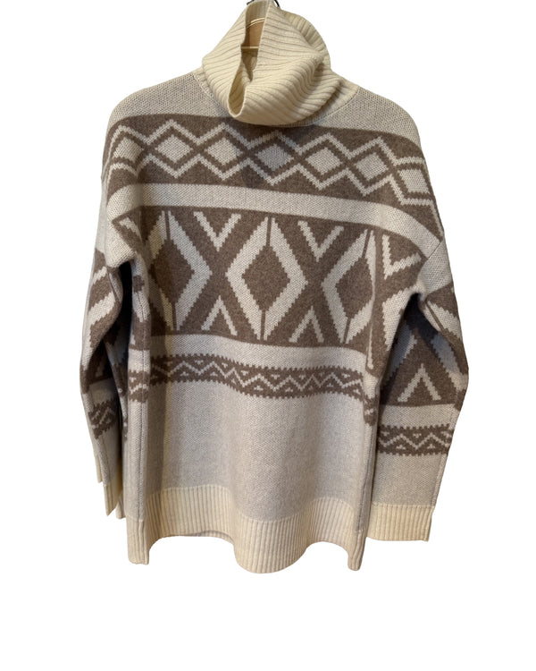 Saffon Jacquard Turtleneck | Soil