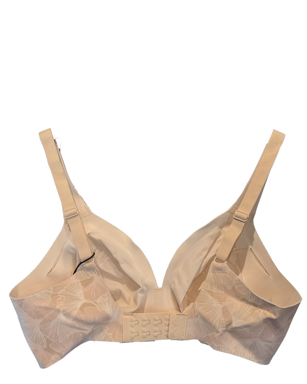 Evelyn & Bobbie Starlette Plunge Bra in Champ Gingko on white background backview