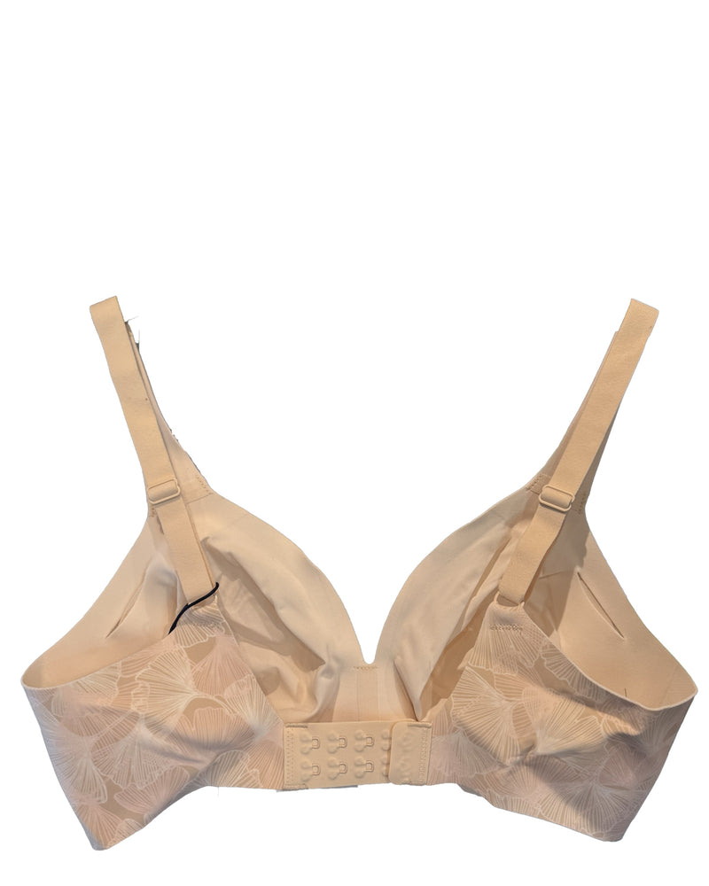 Evelyn & Bobbie Starlette Plunge Bra in Champ Gingko on white background backview