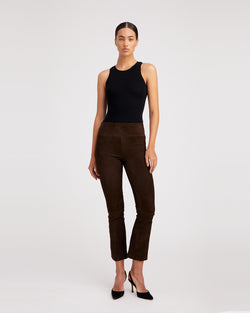 Ankle Flare Suede Leather Legging | Americano