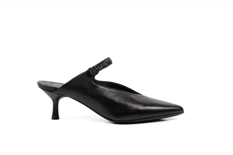 Tania Mule With Strap | Nero